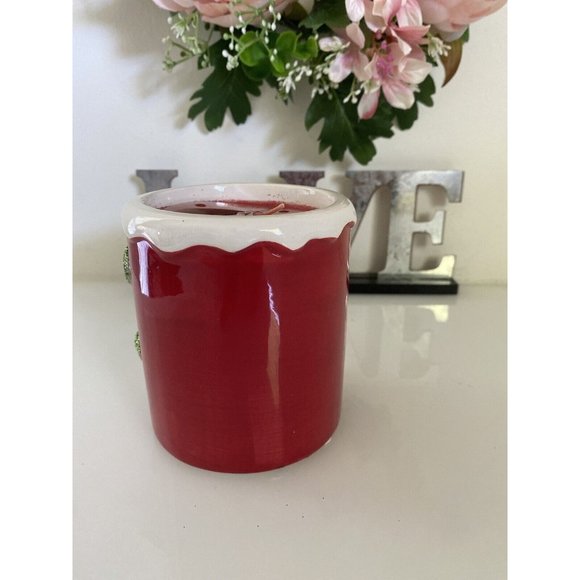 Kohls Vintage Christmas Candle‎ With Big Candy Cane "C" Red w Green Glitter NWT - Picture 8 of 16